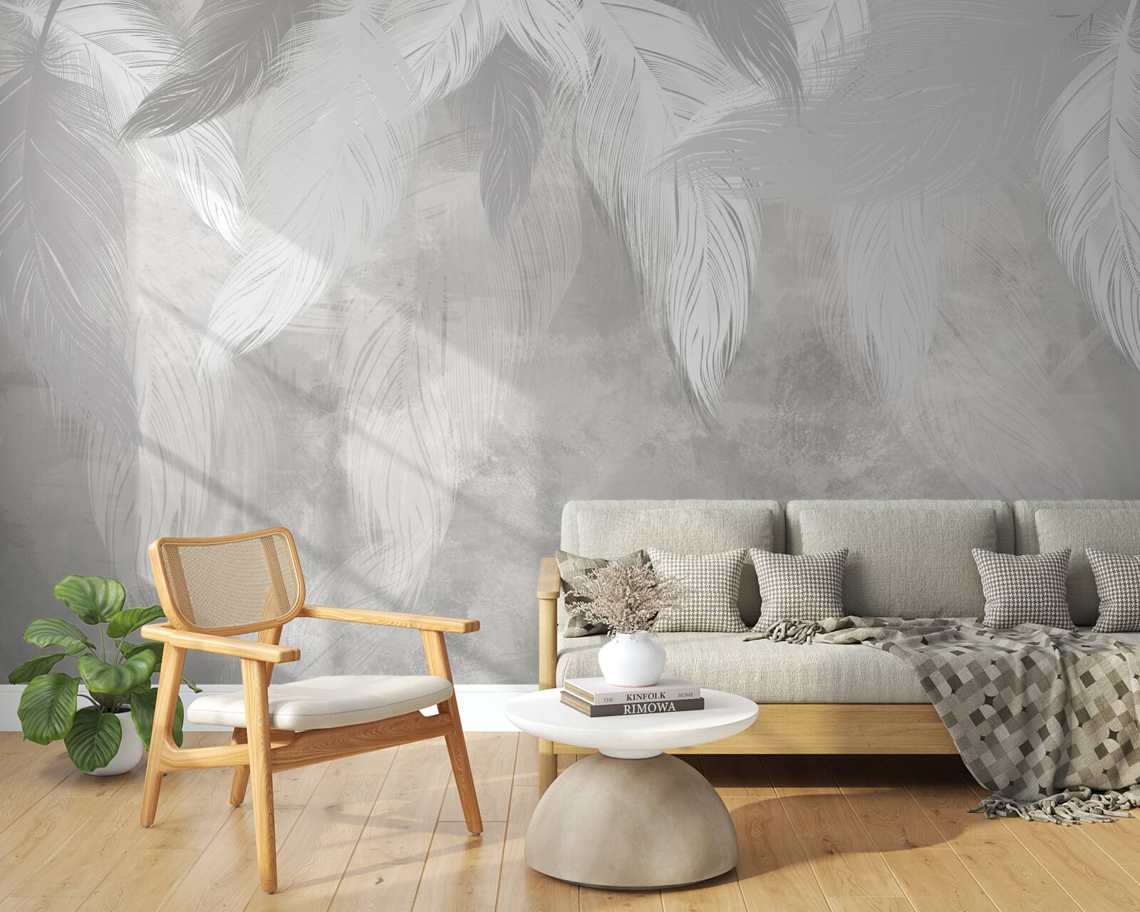 Papier peint une matinée dans la forêt tropicale, enveloppée de brume