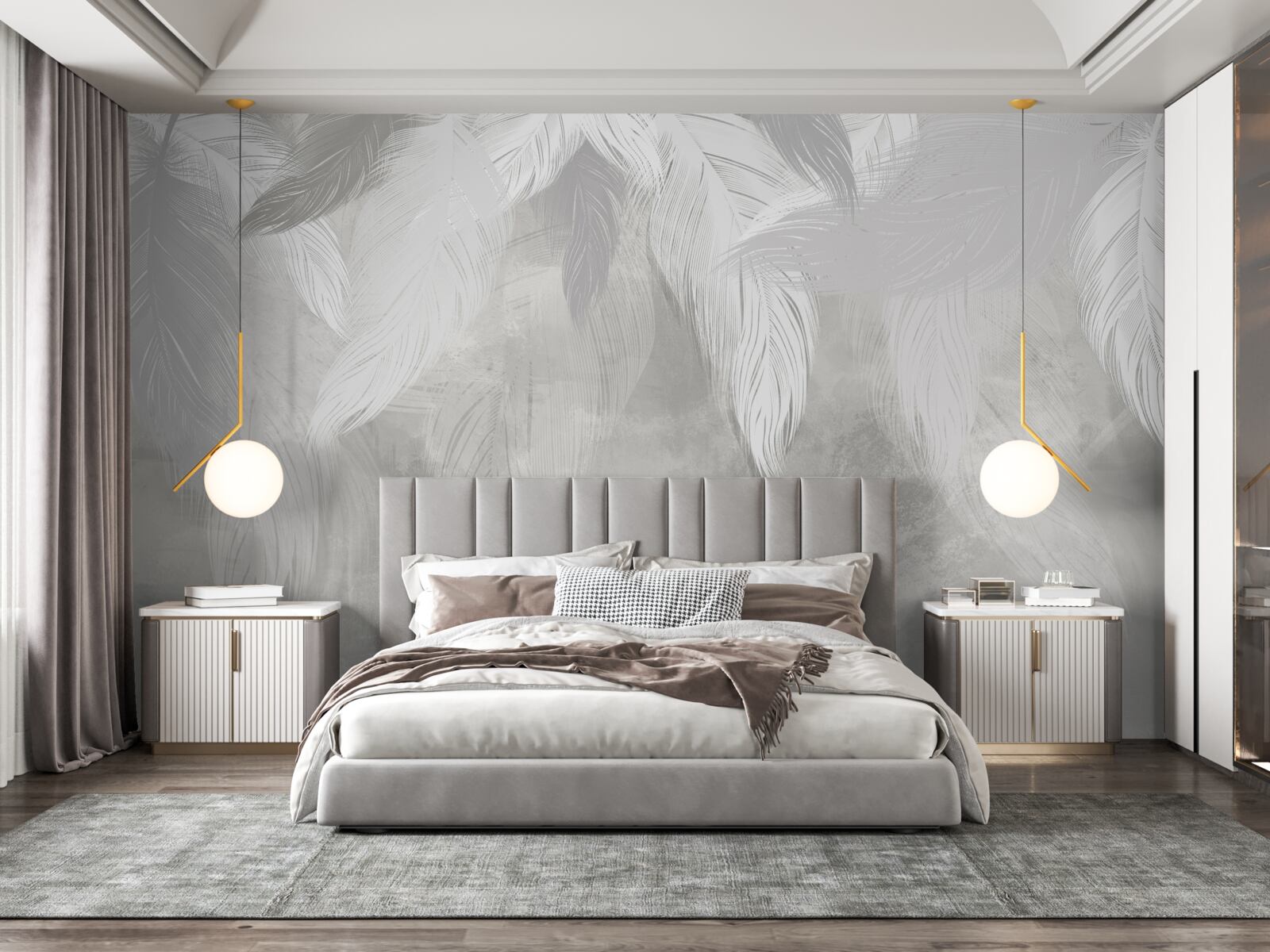 Papier peint une matinée dans la forêt tropicale, enveloppée de brume