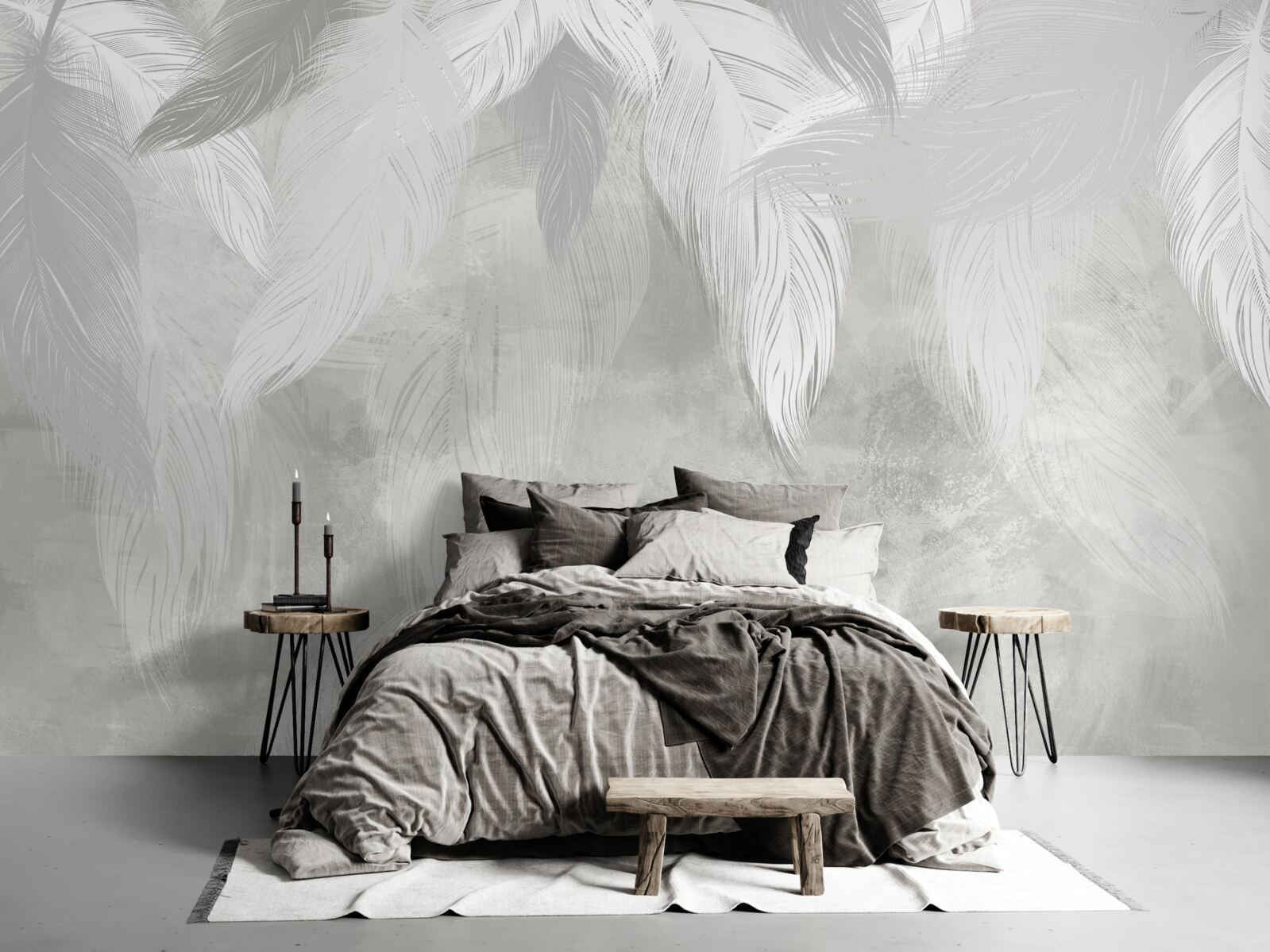 Papier peint une matinée dans la forêt tropicale, enveloppée de brume