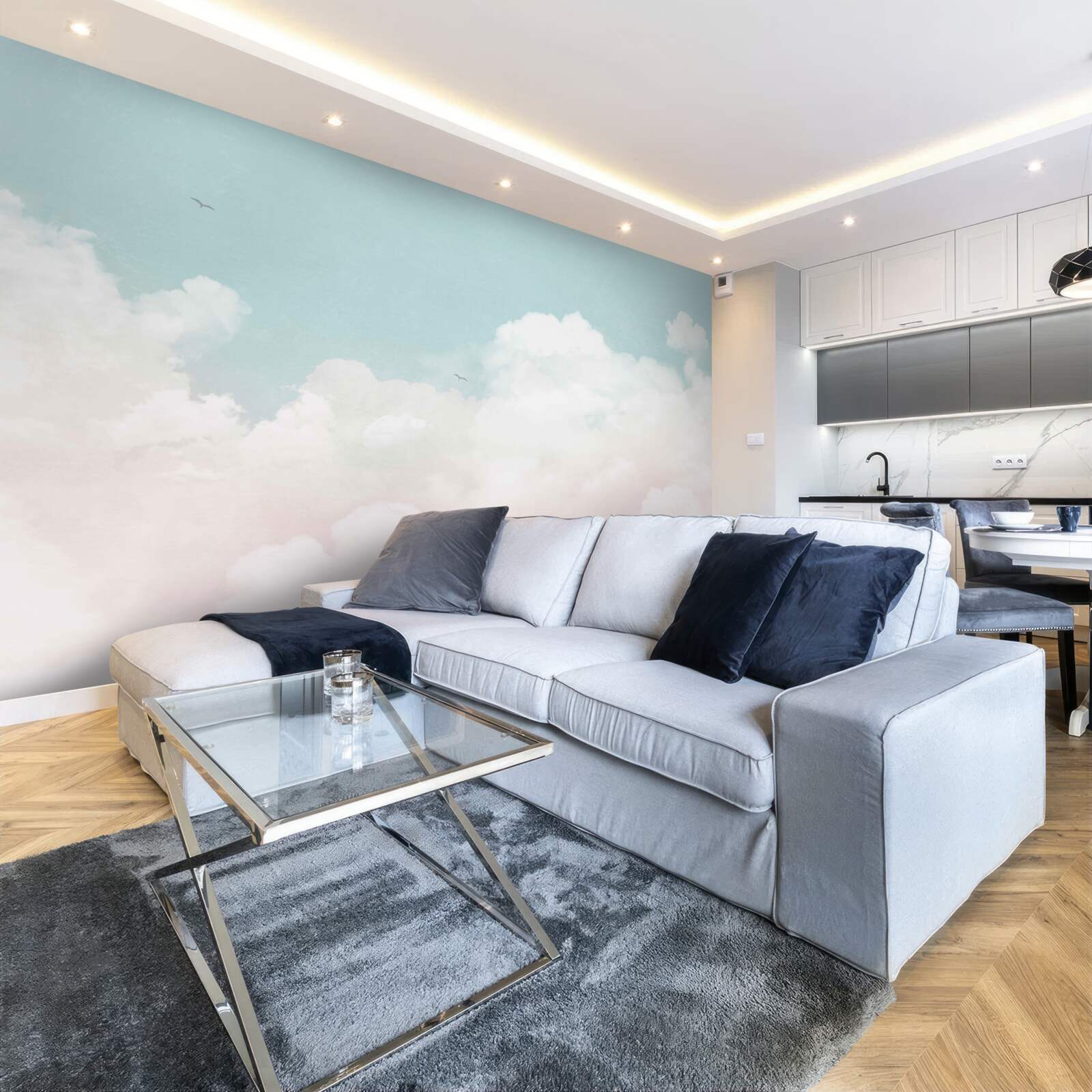 Papier peint d'épais nuages laiteux