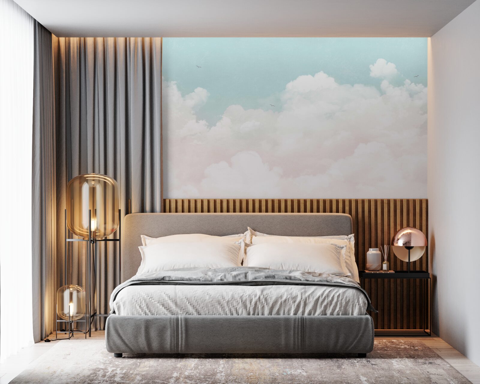 Papier peint d'épais nuages laiteux