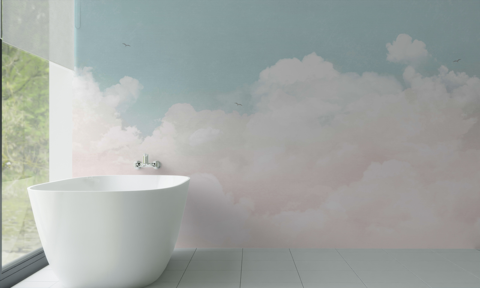 Papier peint d'épais nuages laiteux