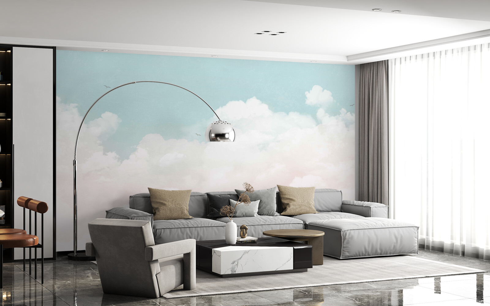 Papier peint d'épais nuages laiteux