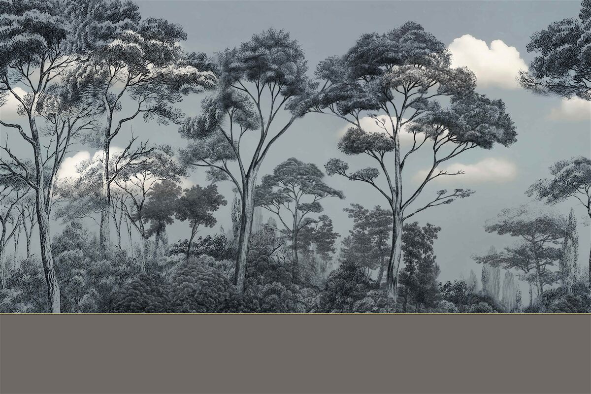 Papier peint la forêt s'enfonce dans la nuit qui vient