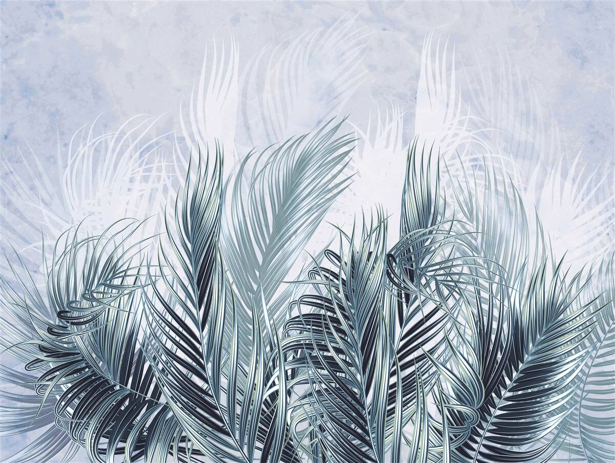 Papier peint les plumes sont comme la brume parmi les feuilles