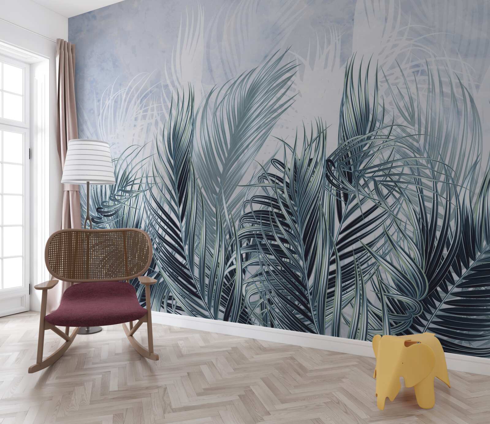 Papier peint les plumes sont comme la brume parmi les feuilles