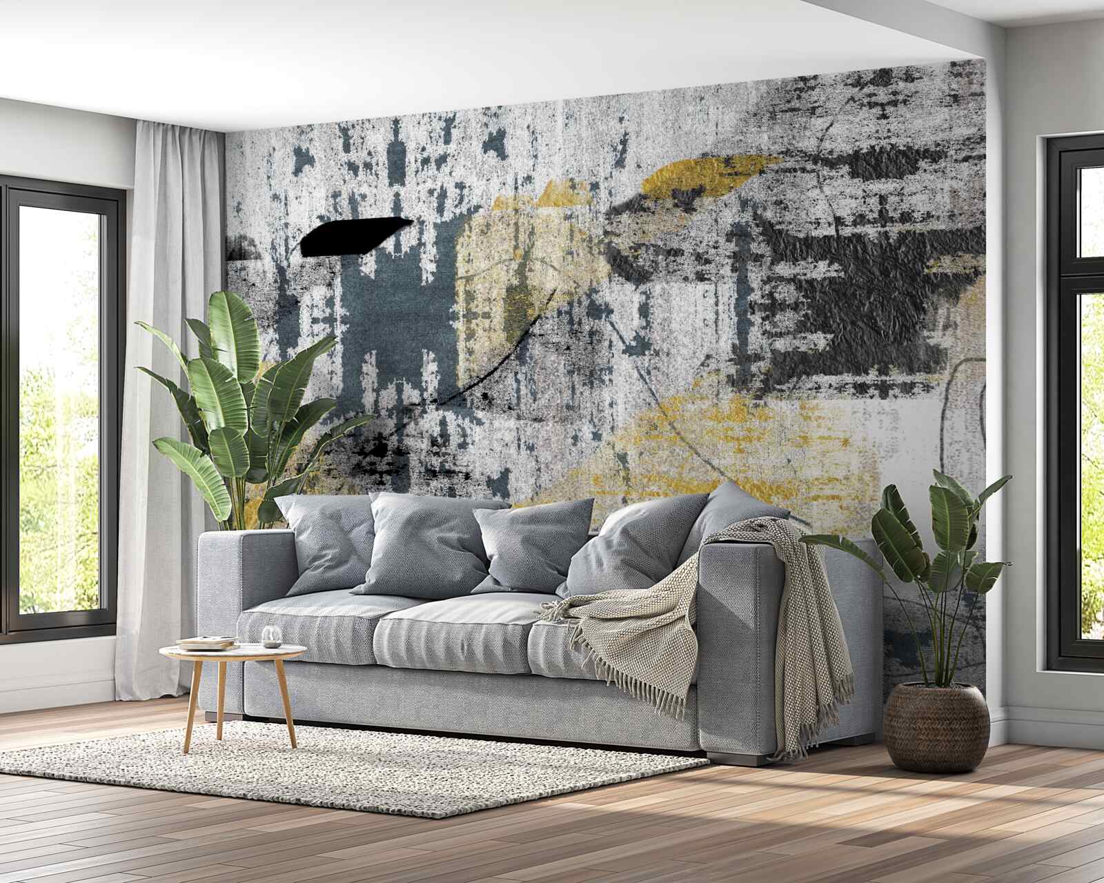 Papier peint fond créé à partir d'une abstraction de tons noirs et or