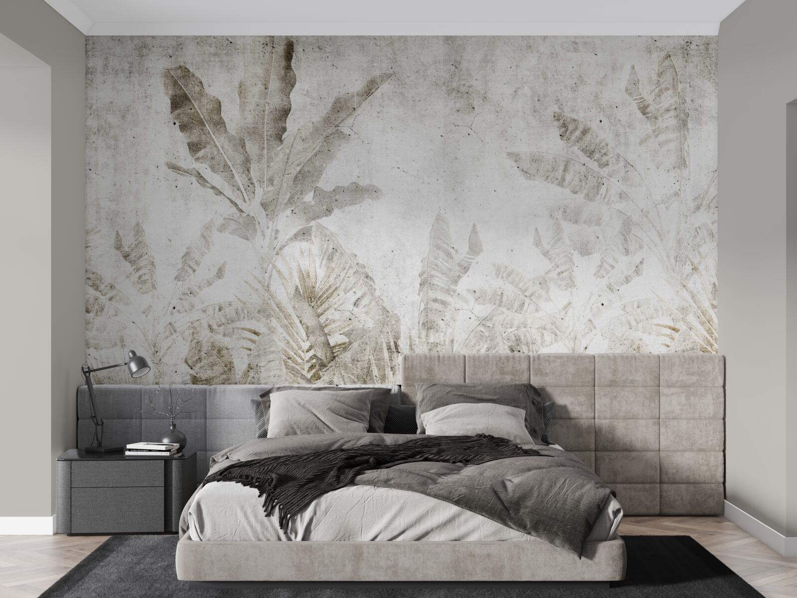 Papier peint la brume enveloppe les feuilles des arbres tropicaux