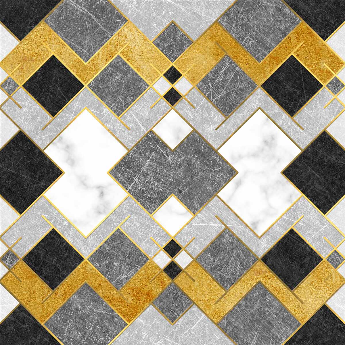 Papier peint des carrés de différentes couleurs se reflétant dans un miroir