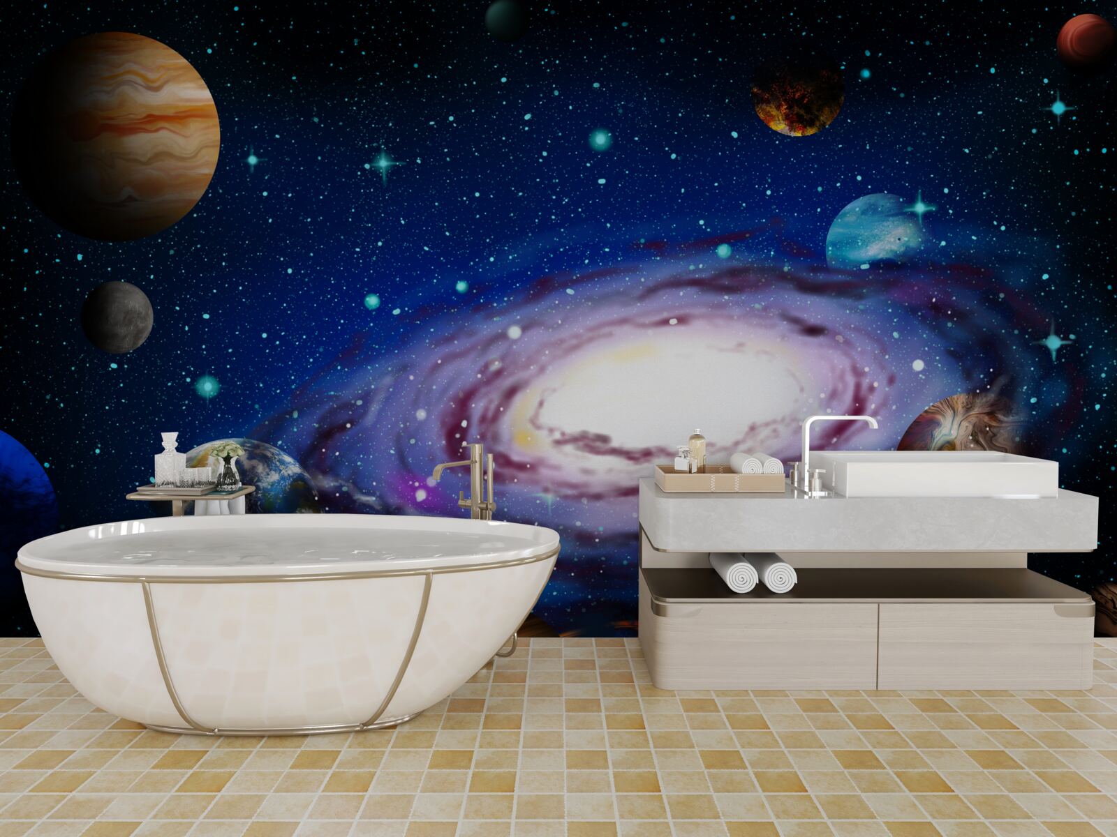 Papier peint constellations de notre univers