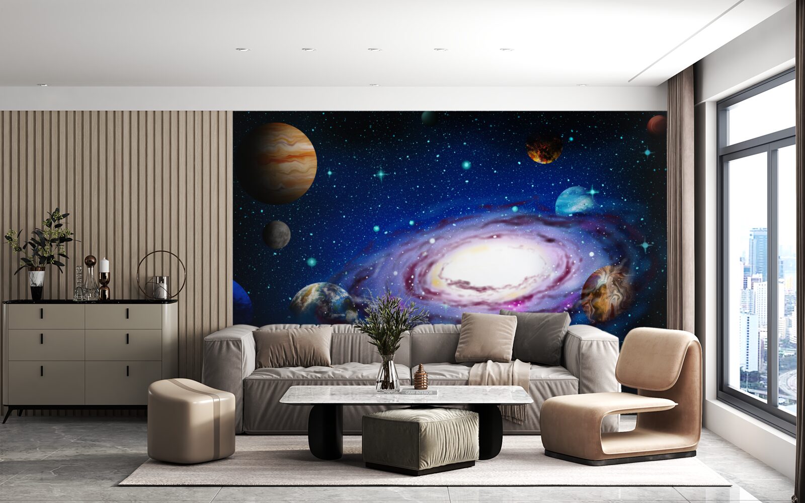 Papier peint constellations de notre univers