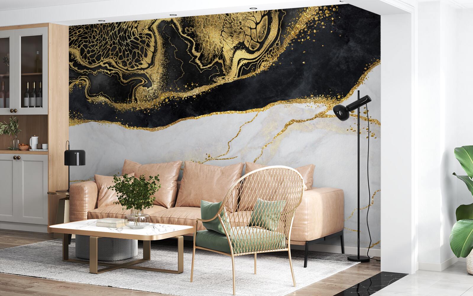 Papier peint les vagues noires entourent le littoral sablonneux