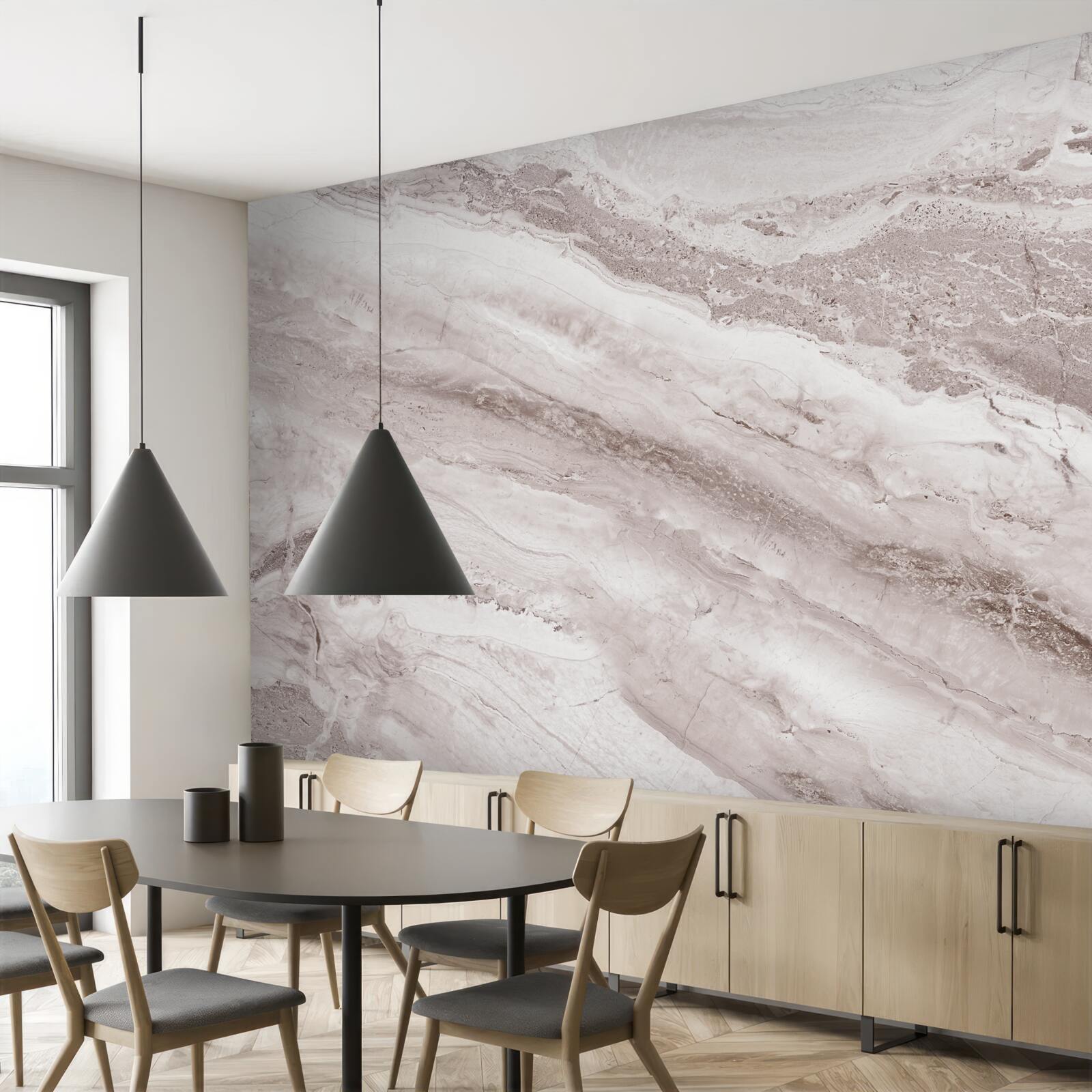 Papier peint marbre brun clair