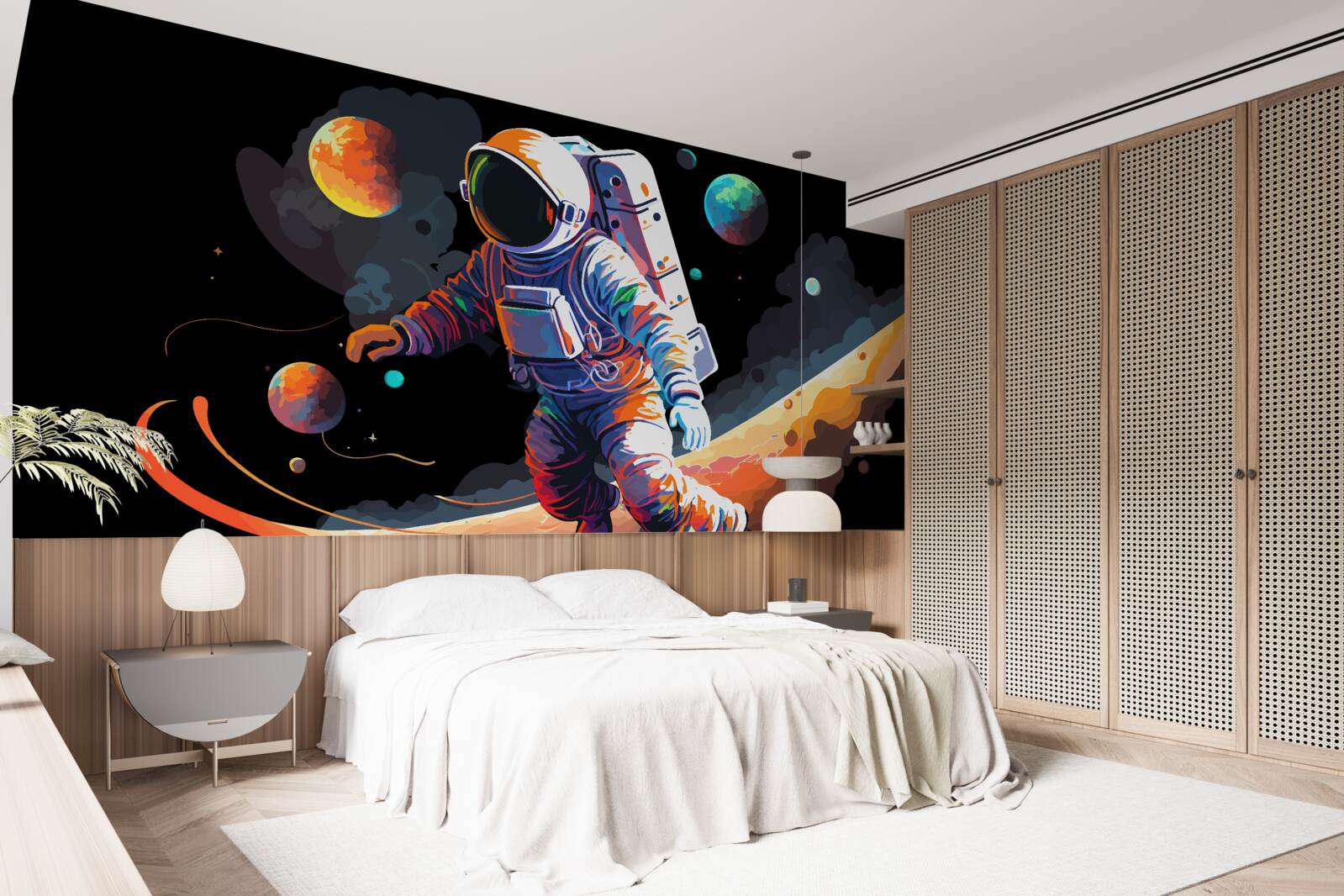 Papier peint astronaute dans l'univers