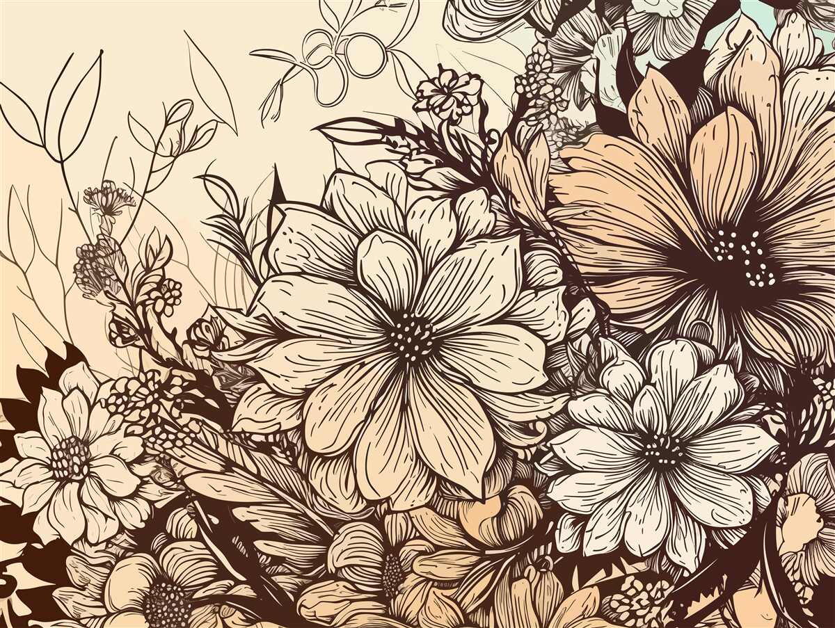 Papier peint des fleurs tropicales pleines de couleurs