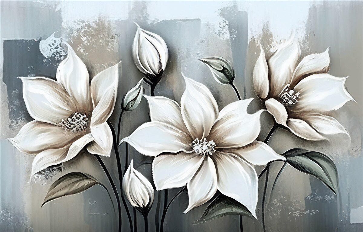 Papier peint le bouquet contient des fleurs blanches