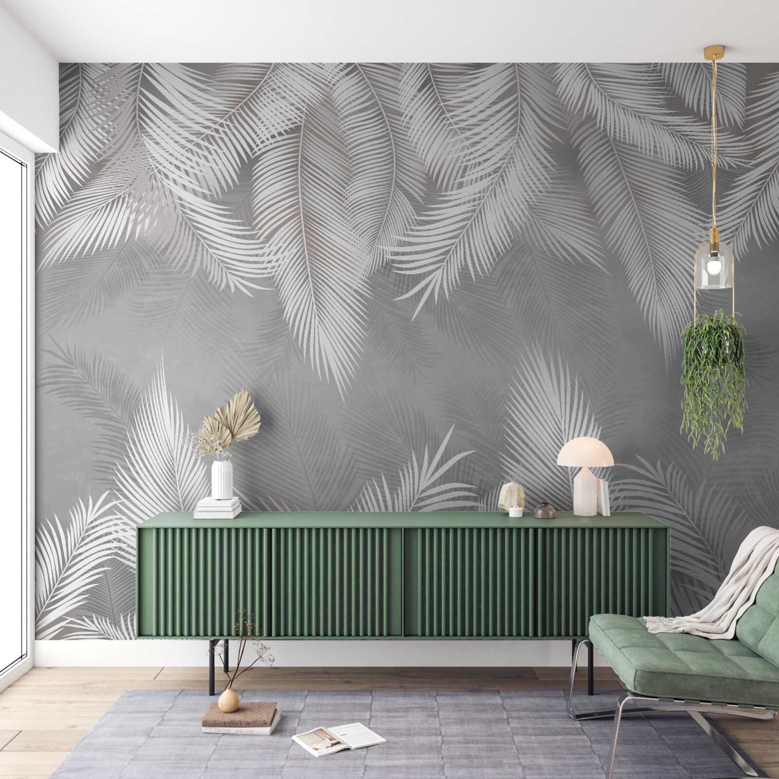 Papier peint reflet des plumes blanches dans l'eau