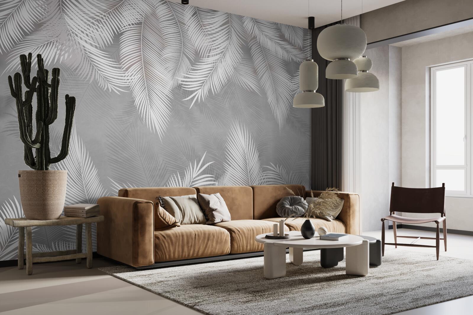 Papier peint reflet des plumes blanches dans l'eau