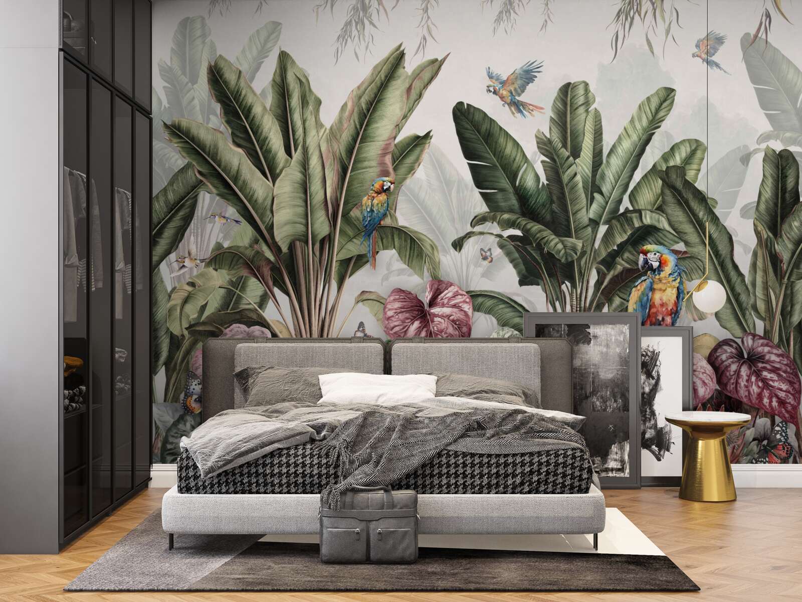 Papier peint les meilleurs légumes de la jungle et le perroquet