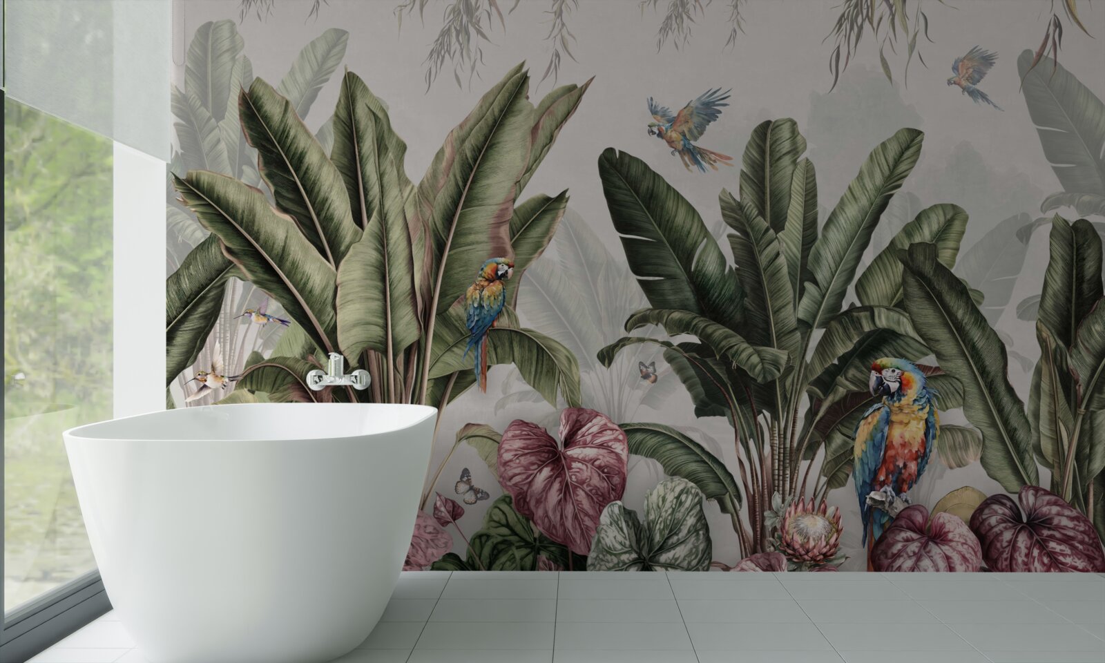 Papier peint les meilleurs légumes de la jungle et le perroquet