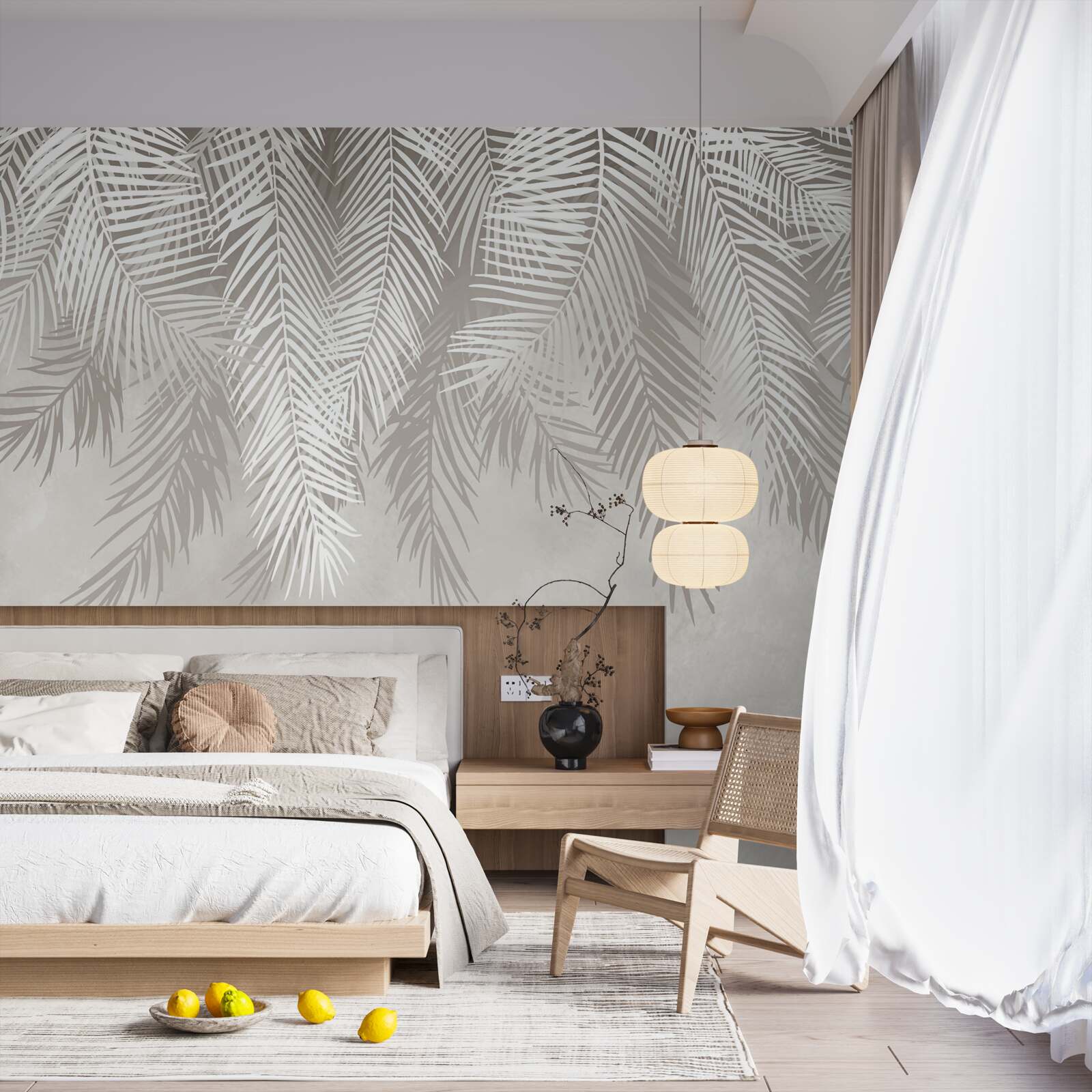 Papier peint les plumes se détachent sur un fond clair