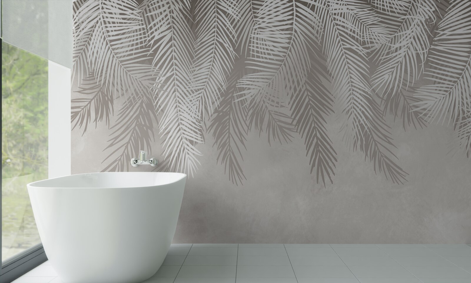 Papier peint les plumes se détachent sur un fond clair