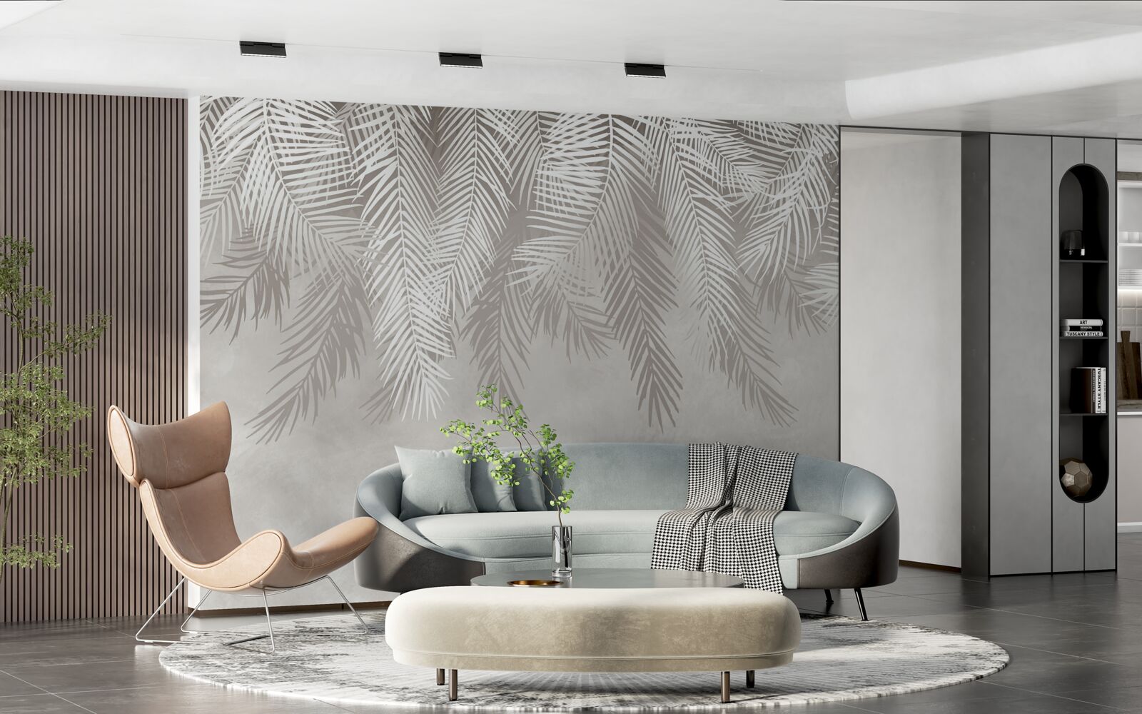 Papier peint les plumes se détachent sur un fond clair