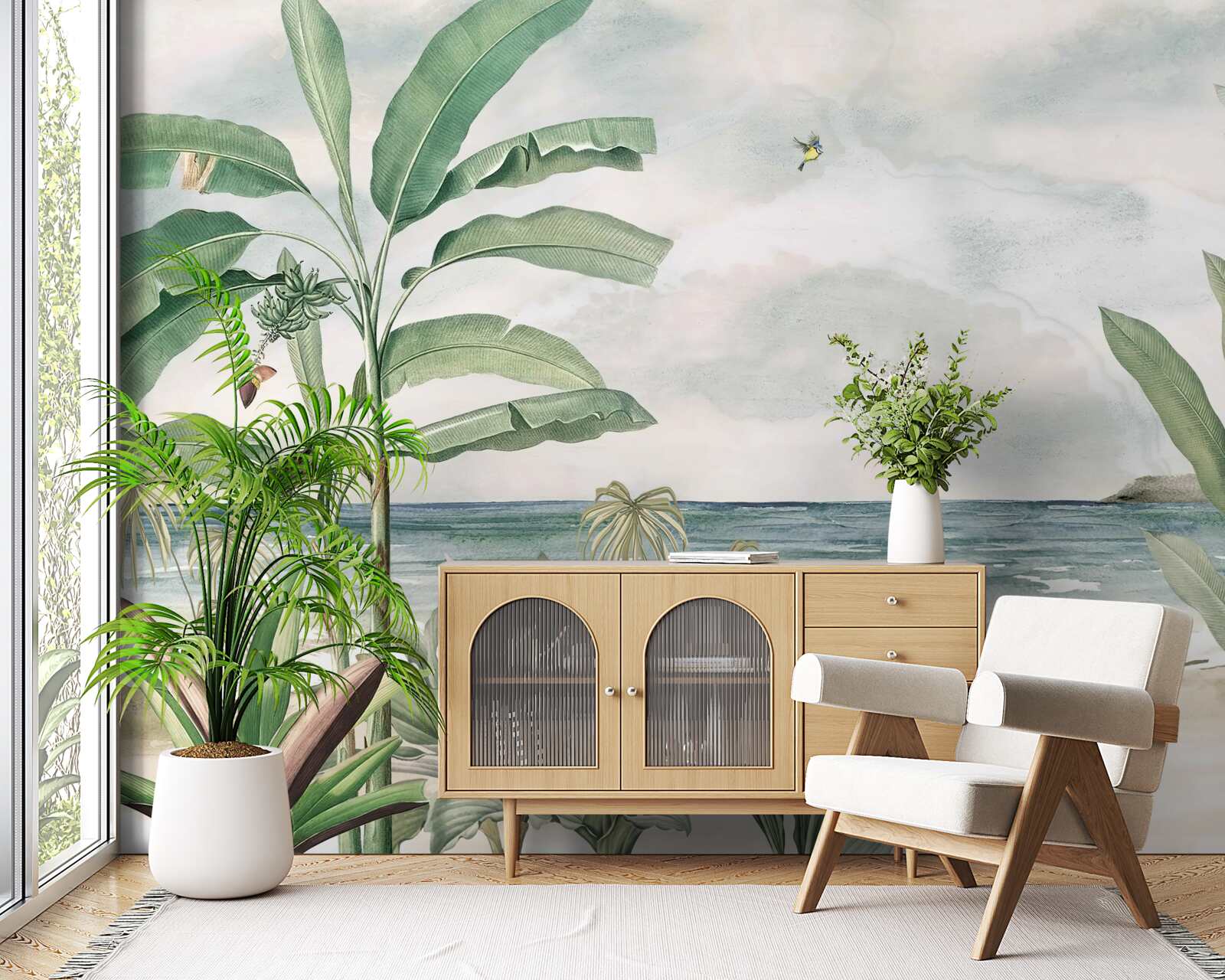 Papier peint rivages tropicaux et vagues calmes