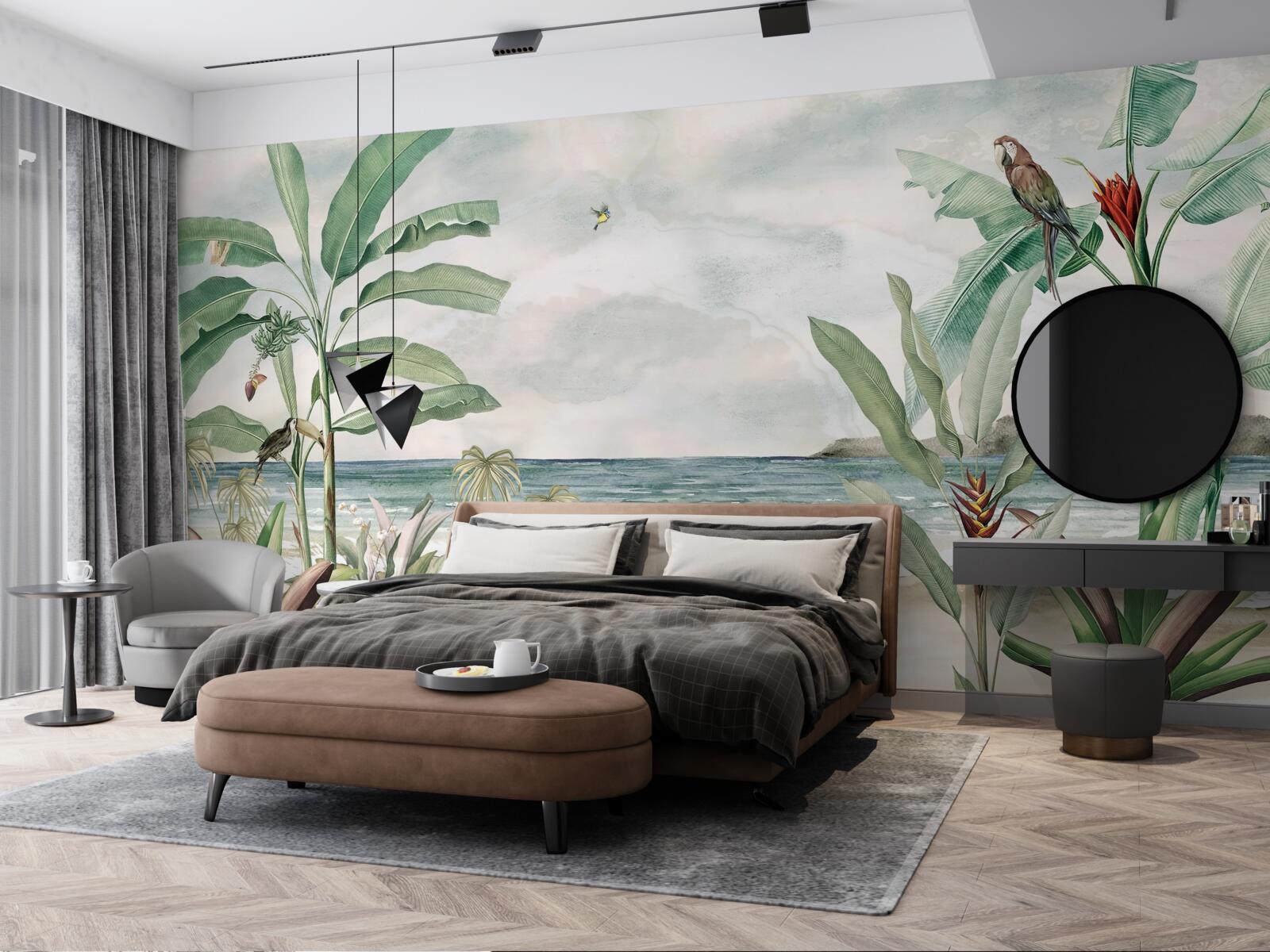 Papier peint rivages tropicaux et vagues calmes