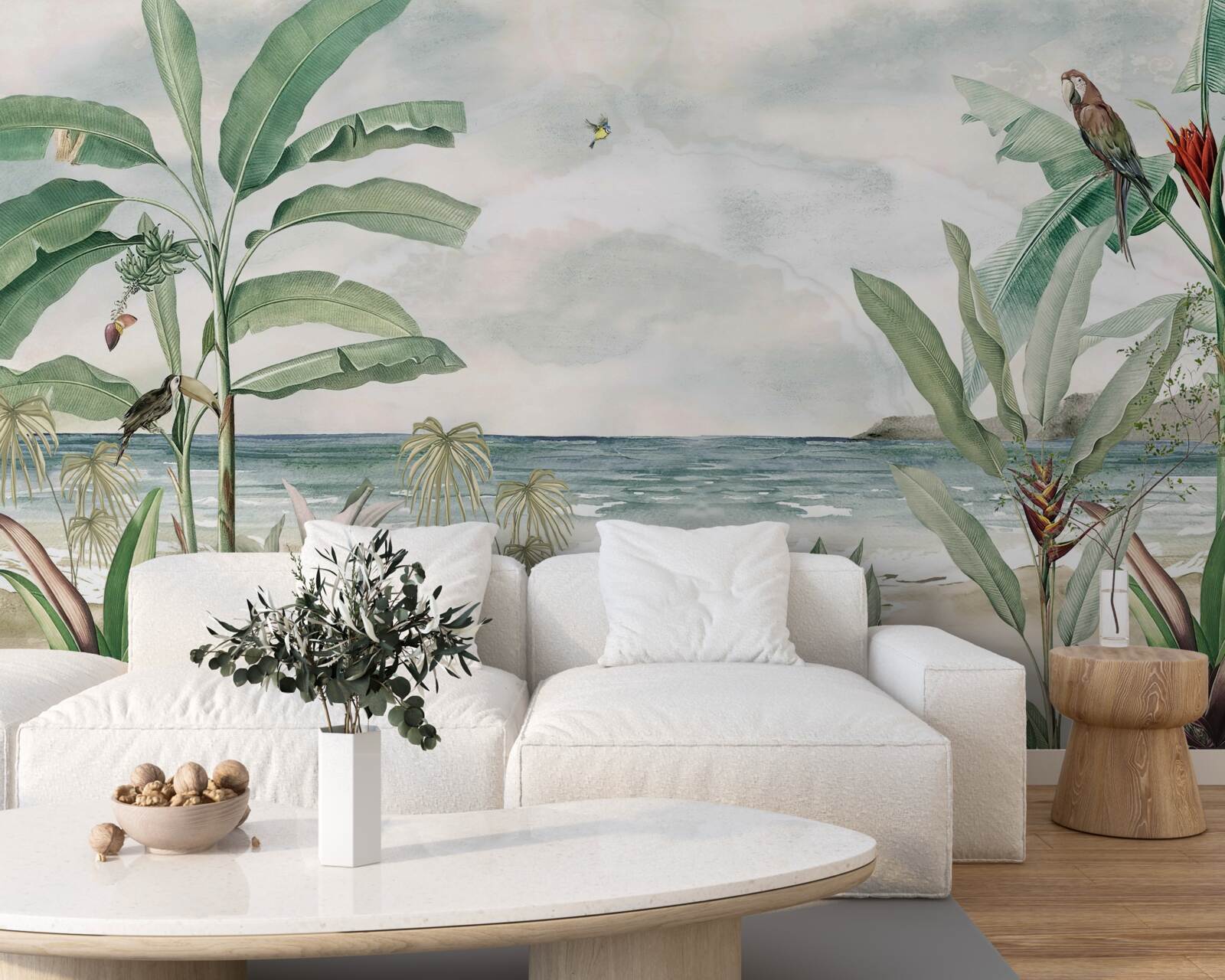 Papier peint rivages tropicaux et vagues calmes