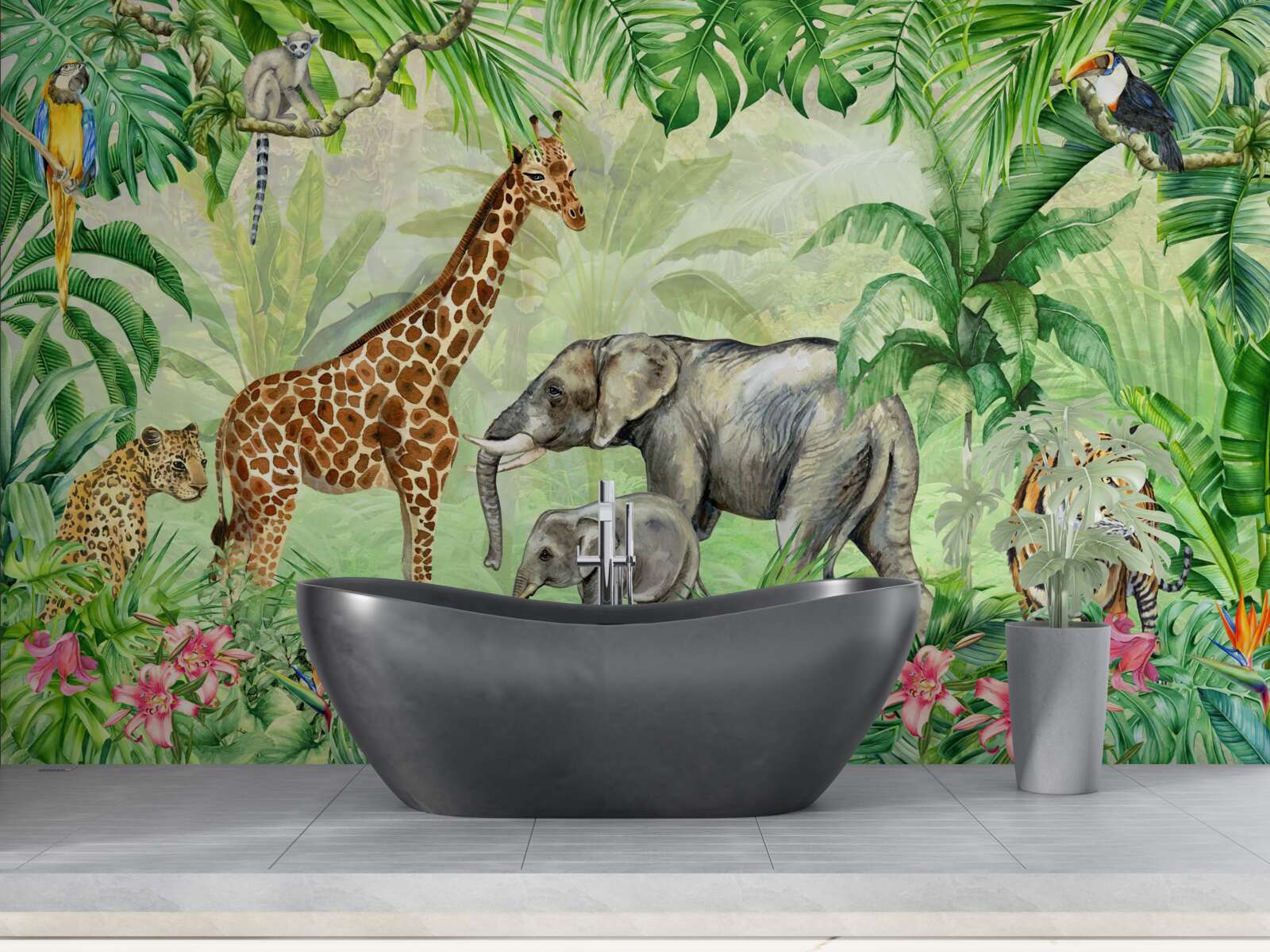 Papier peint Les Africains en vacances