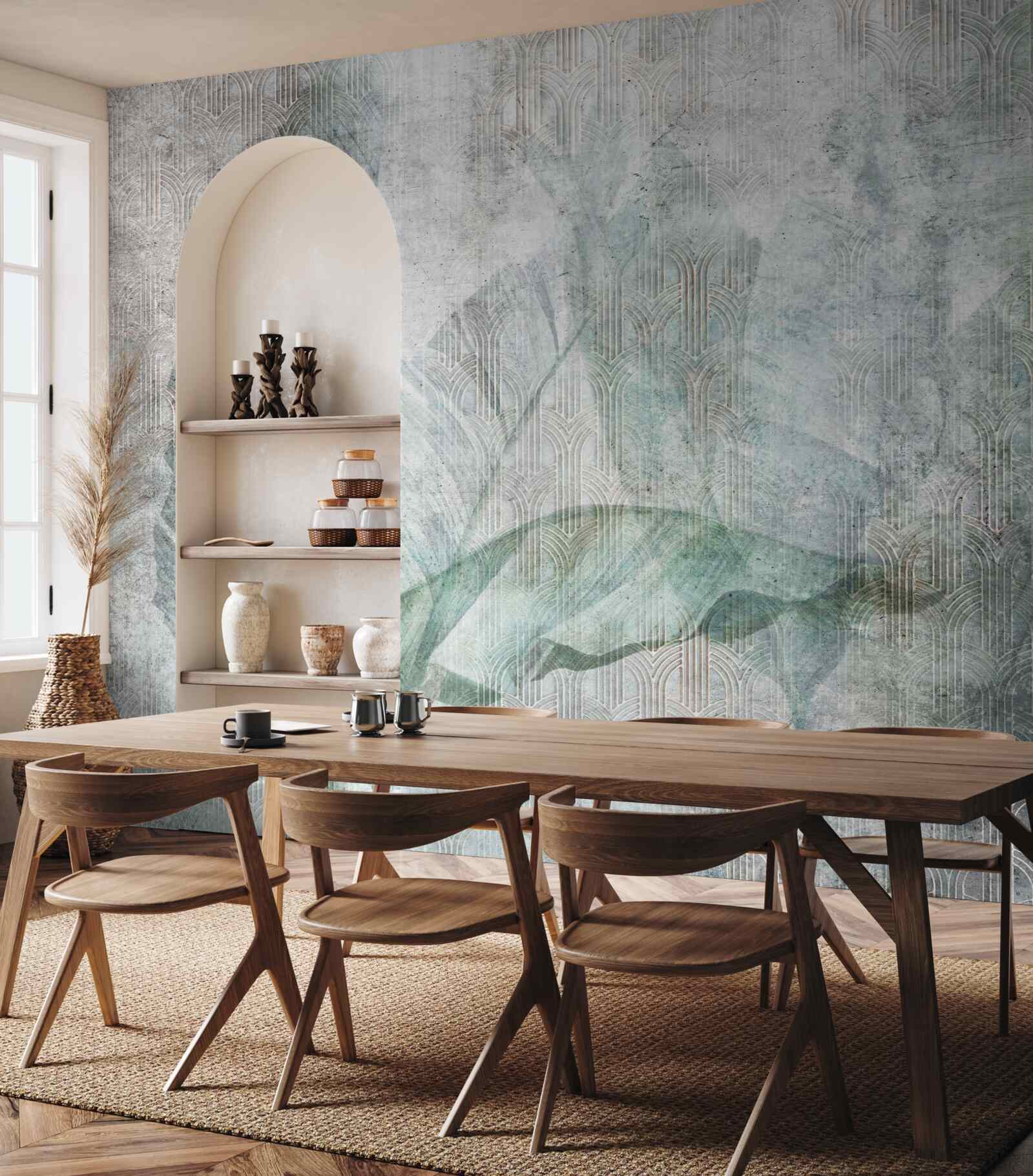 Papier peint Aquarelles inspirées par les plantes de la jungle