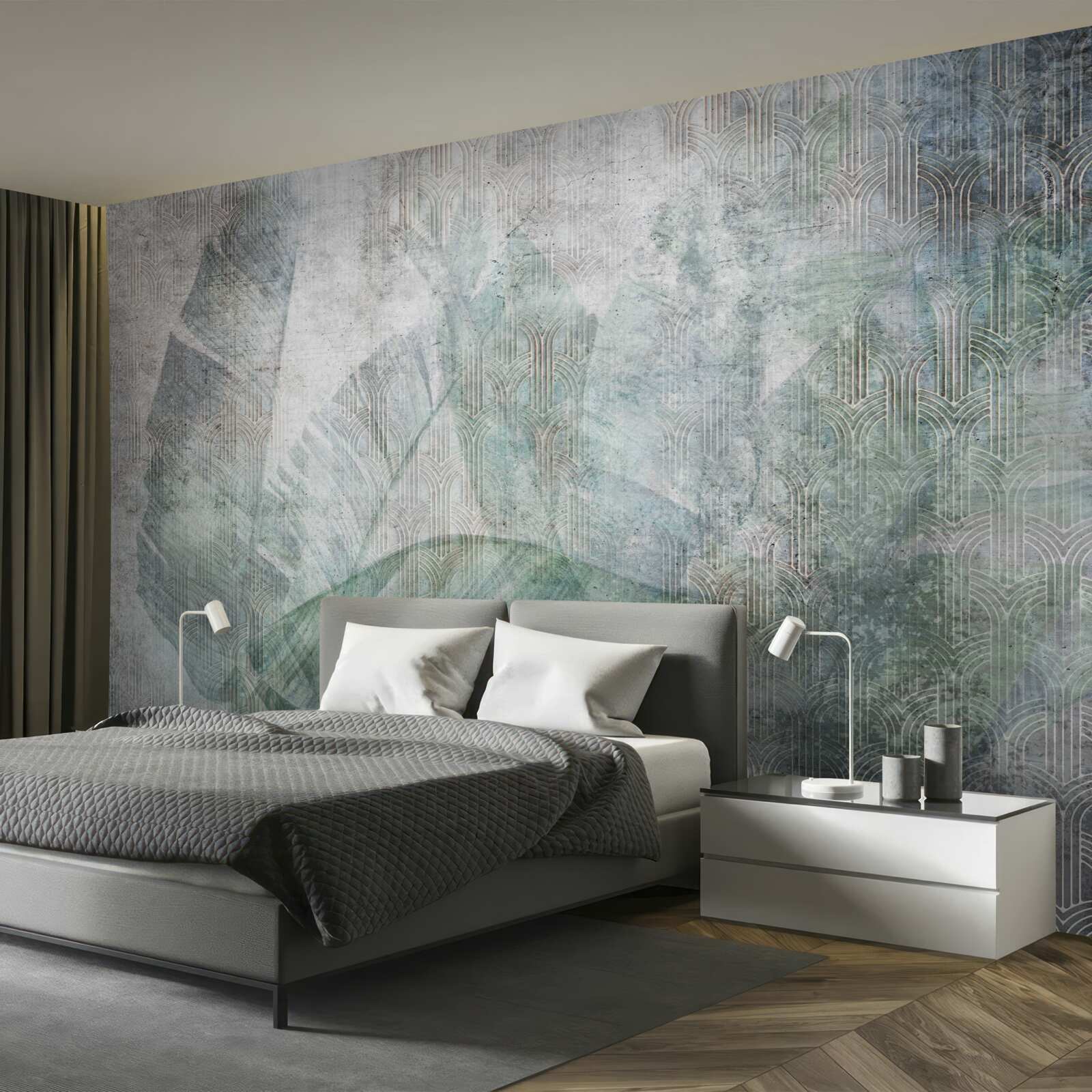 Papier peint Aquarelles inspirées par les plantes de la jungle