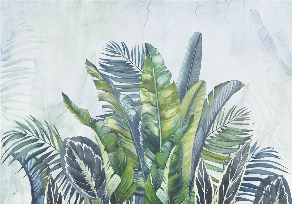 Papier peint résumé de la flore exotique