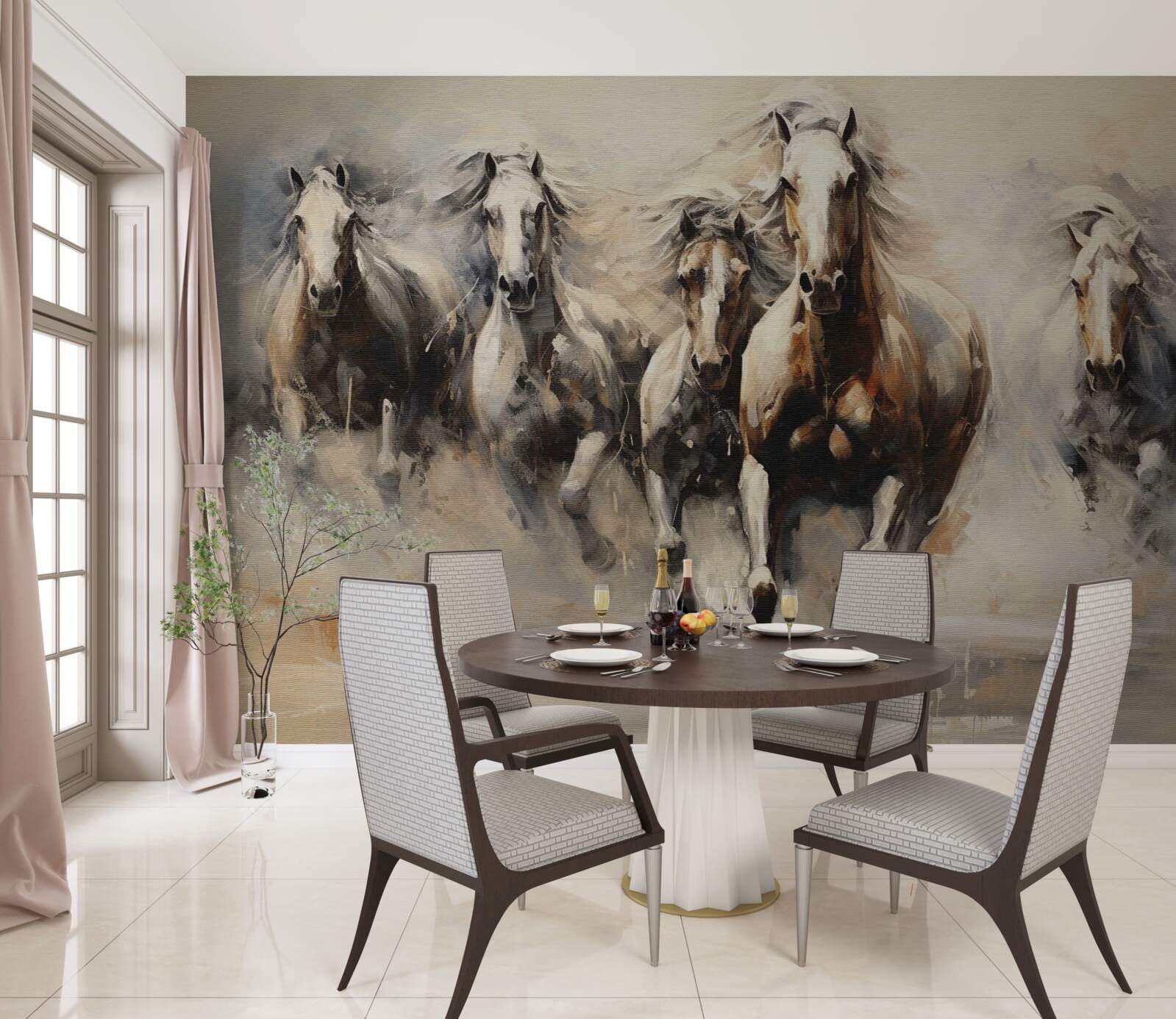 Papier peint galope un groupe de chevaux