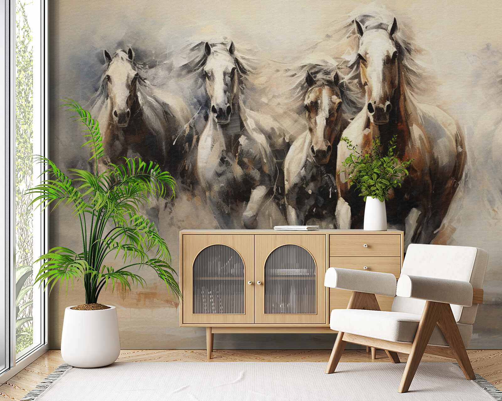 Papier peint galope un groupe de chevaux