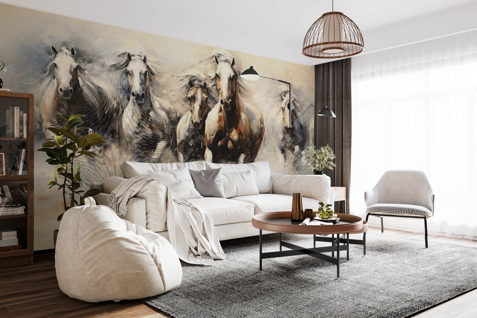 Papier peint galope un groupe de chevaux