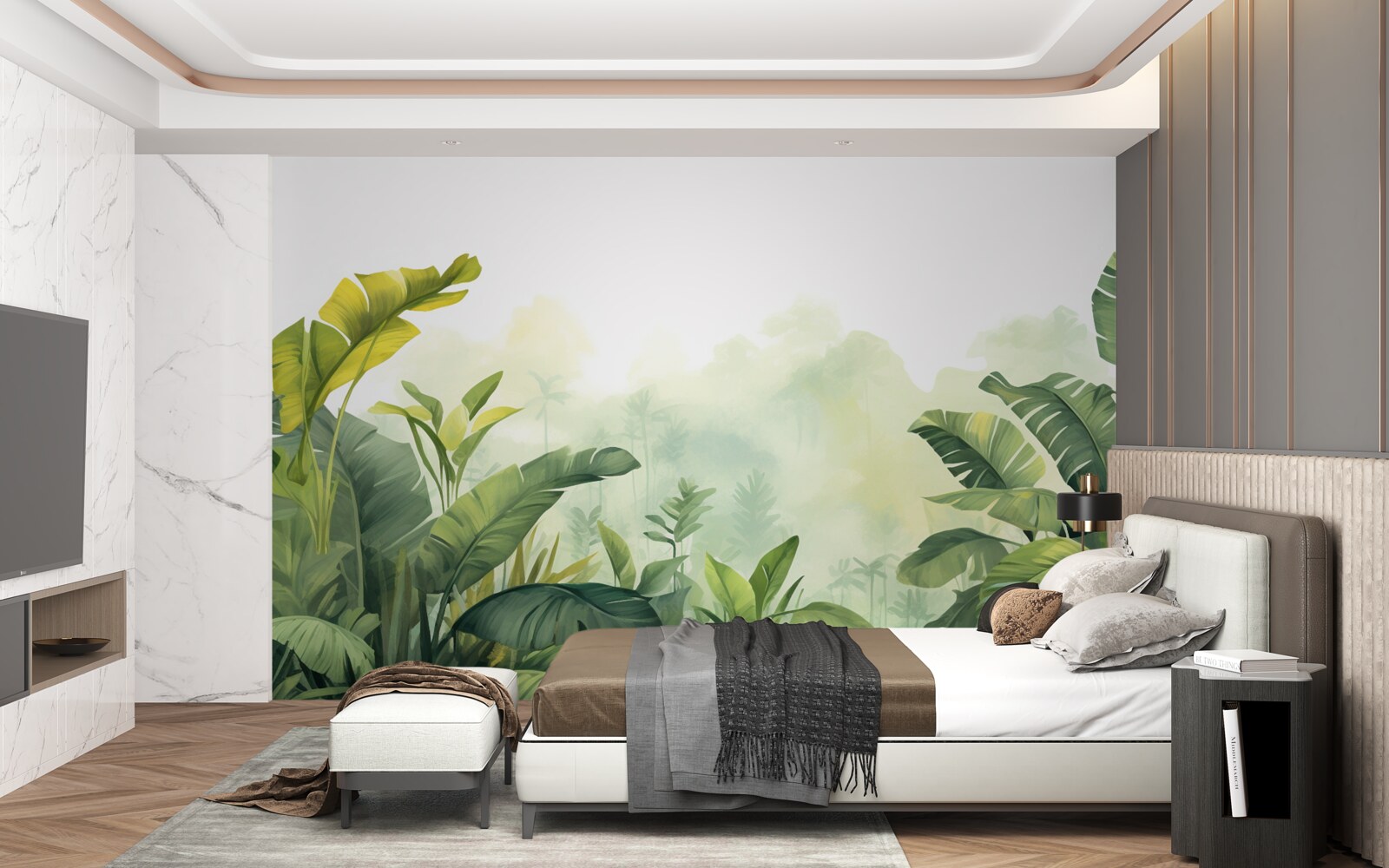 Papier peint Aube dans une forêt tropicale