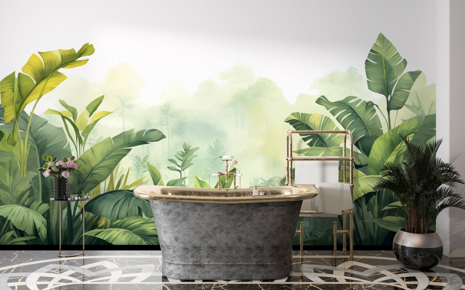 Papier peint Aube dans une forêt tropicale