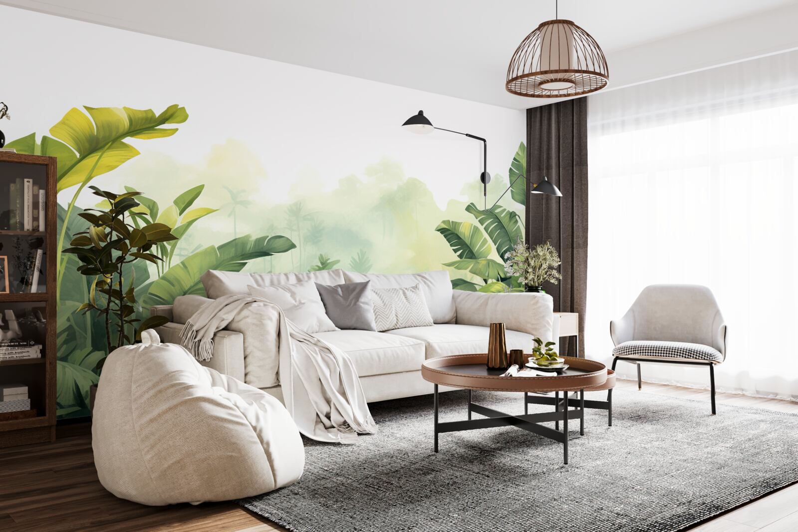 Papier peint Aube dans une forêt tropicale