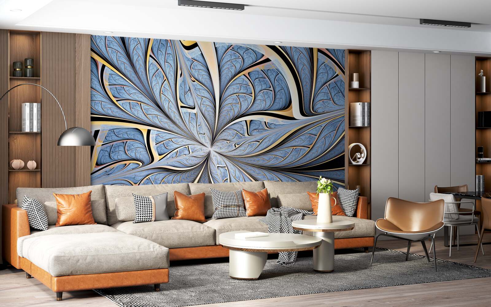 Papier peint le plafond est en verre, ce qui permet de voir le ciel