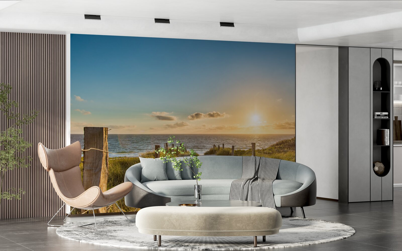 Papier peint l'île de texel au large de la côte de