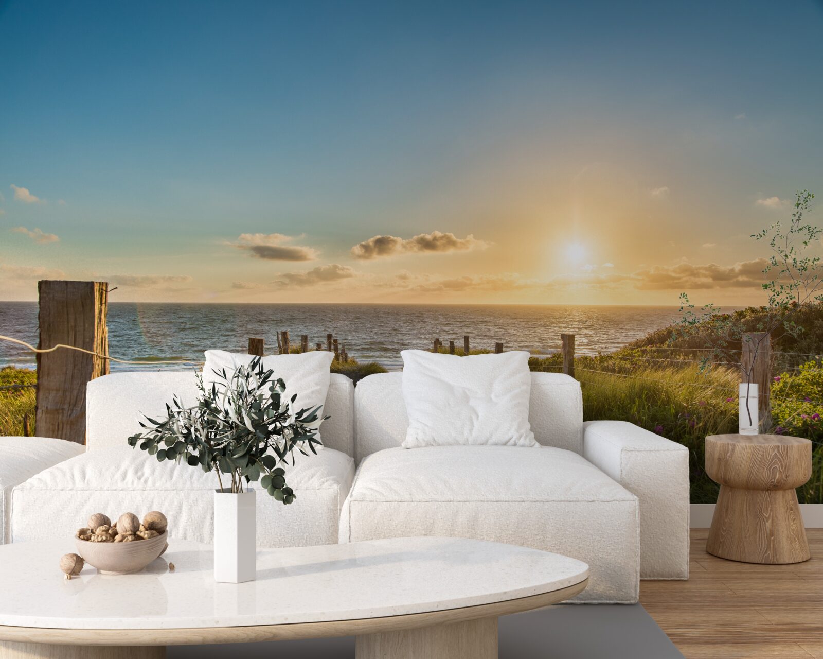 Papier peint l'île de texel au large de la côte de