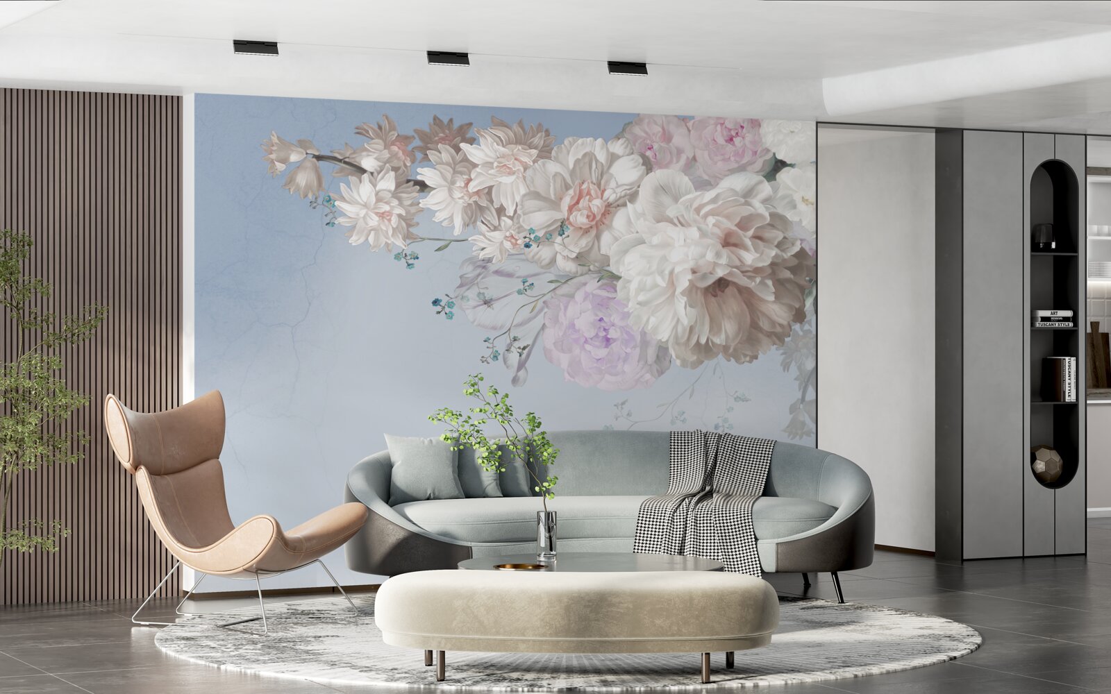 Papier peint une fine branche d'un arbre adulte en pleine floraison