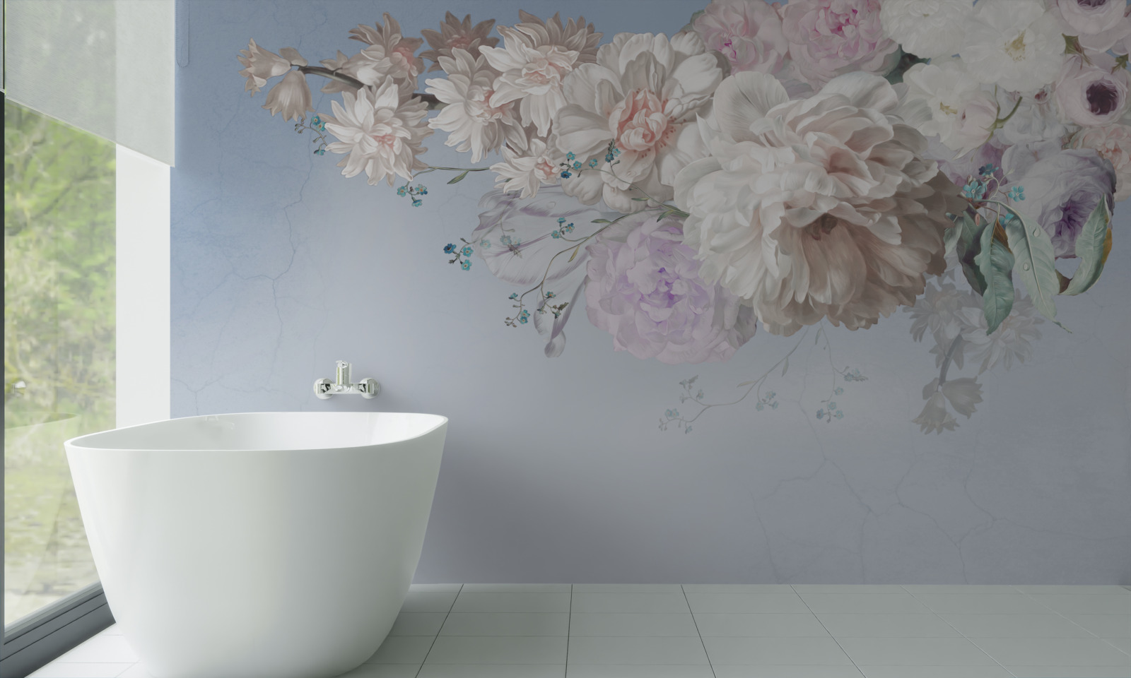 Papier peint une fine branche d'un arbre adulte en pleine floraison