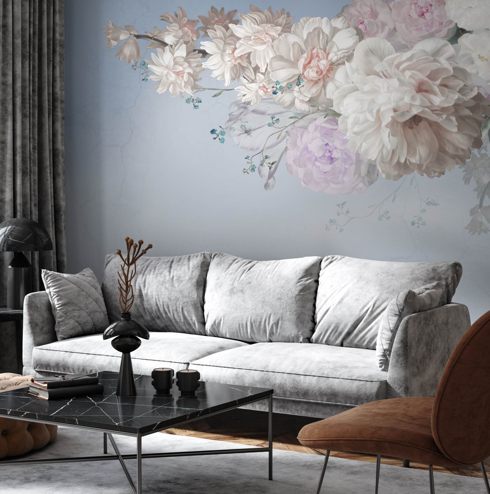 Papier peint une fine branche d'un arbre adulte en pleine floraison