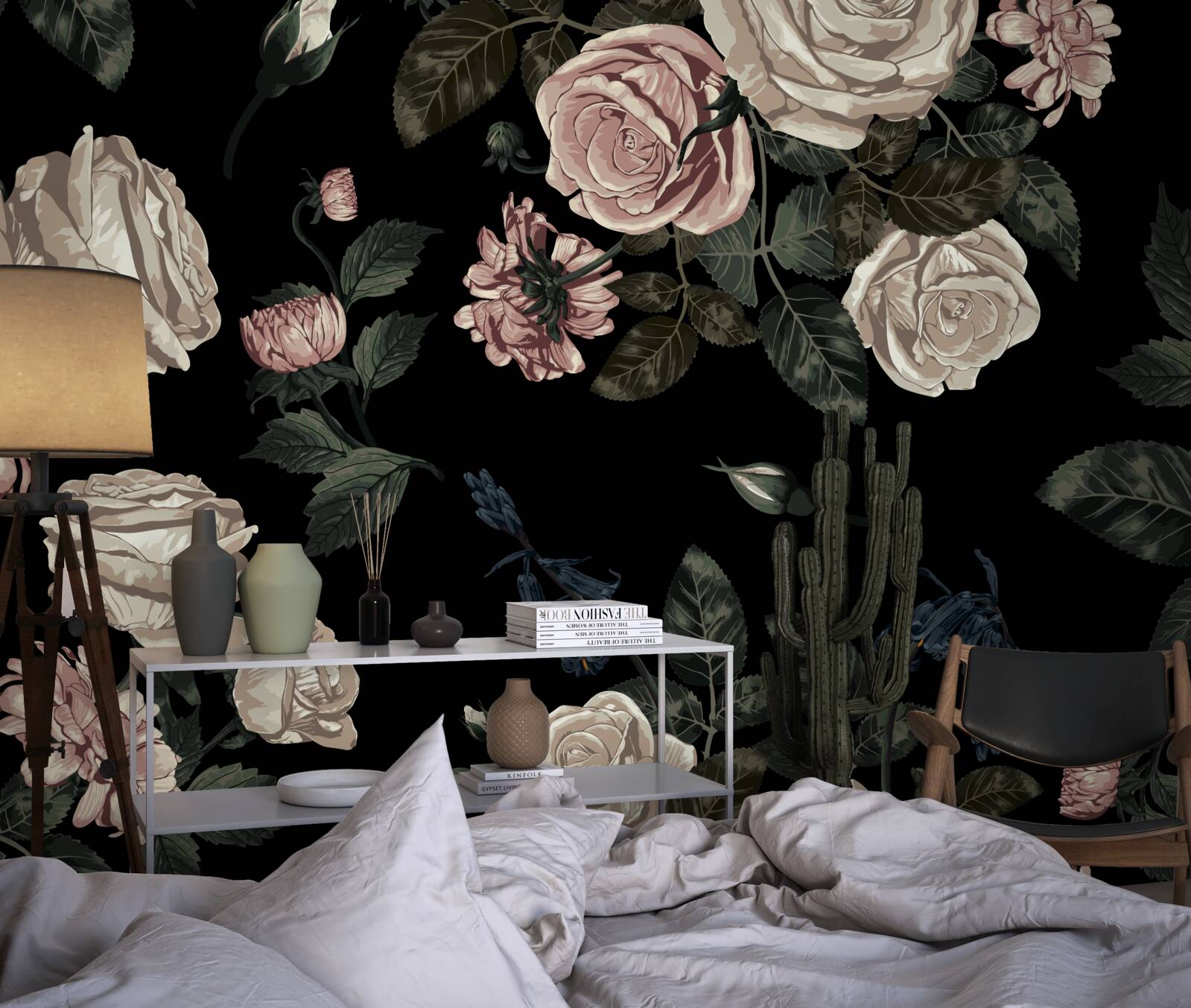 Papier peint les bourgeons lumineux contrastent avec l'arrière-plan sombre