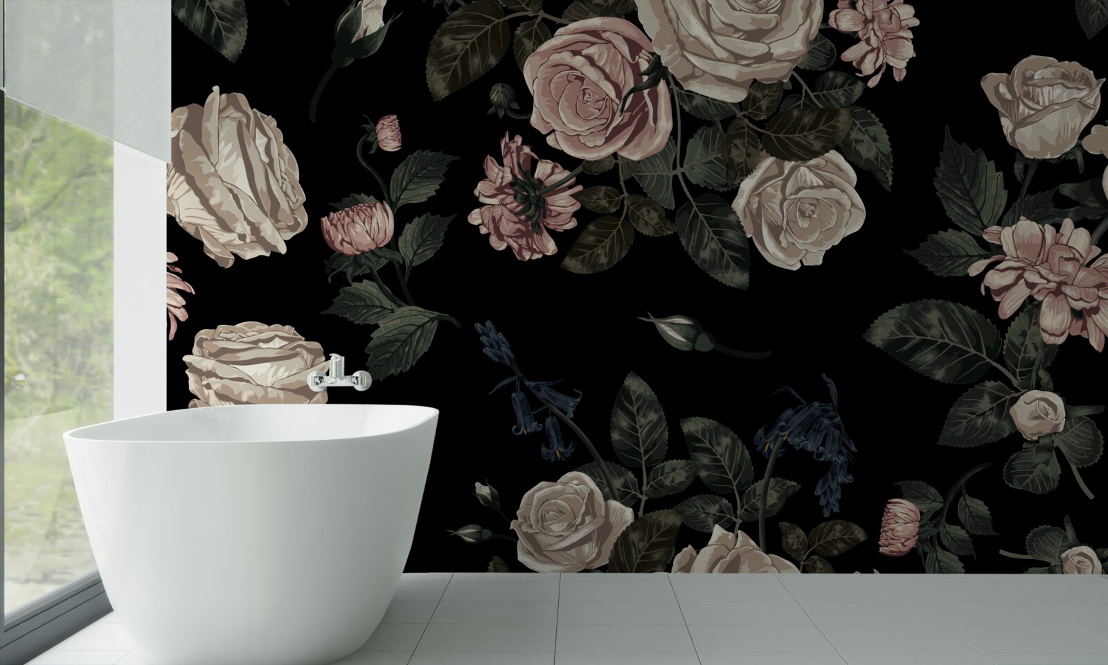 Papier peint les bourgeons lumineux contrastent avec l'arrière-plan sombre