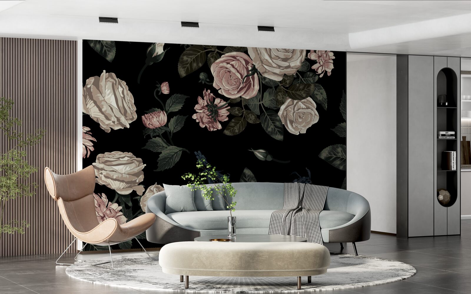 Papier peint les bourgeons lumineux contrastent avec l'arrière-plan sombre