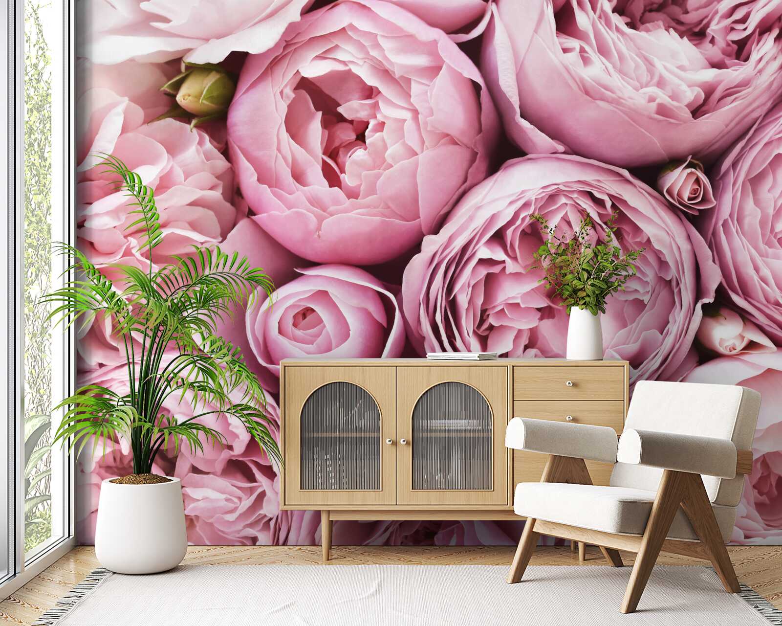 Papier peint une rose dans un bouquet est un spectacle inoubliable